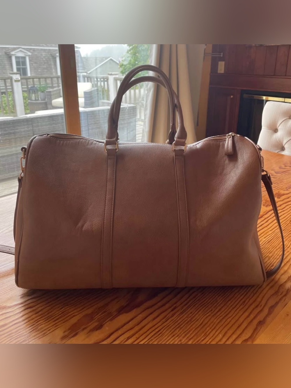 Classic Brown Weekender Duffel Bag
